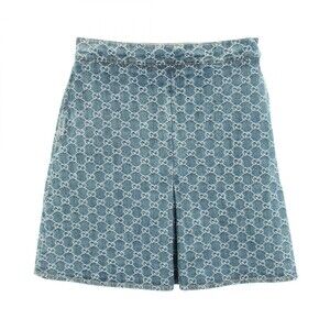 Gucci Gg Jacquard Denim Skirt Cotton #333623G76B